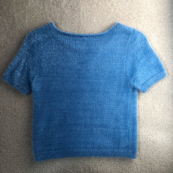 Garage Fuzzy Crop Sweater Tee - Picture 2 of 2
